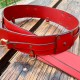 Double ceinture en cuir de bovin. 