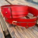 Double ceinture en cuir de bovin. 