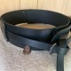 Double ceinture en cuir de bovin, fabriquée à la main.